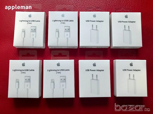 ПРОМО оригинално зарядно и кабел за iPhone 5 6 7 8, снимка 1 - Оригинални батерии - 16048405
