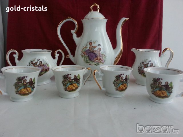  фин порцелан чаши за кафе чайник захарница латиера zajecar, снимка 14 - Антикварни и старинни предмети - 20188820