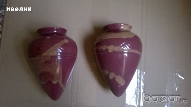 две керамични вази за стена, снимка 1 - Градински цветя и растения - 15264363
