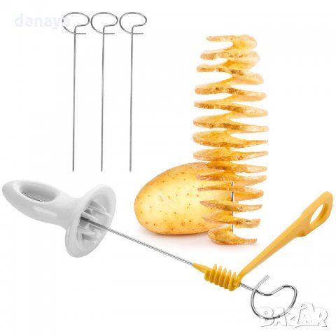 972 Уред за картофени спирали нож резачка за картофи на спирали, снимка 1 - Прибори за хранене, готвене и сервиране - 25648996
