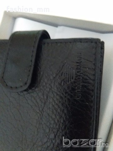 Кожено черно мъжко портмоне  Armani
