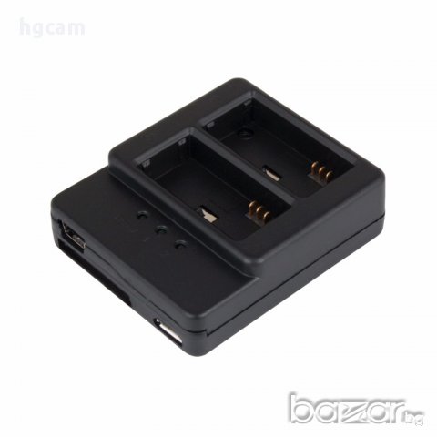 Двойно зарядно устройство ОЕМ Pro Version за батерии за спортна видеокамера Hero 3/3+ , снимка 3 - Батерии, зарядни - 17106579