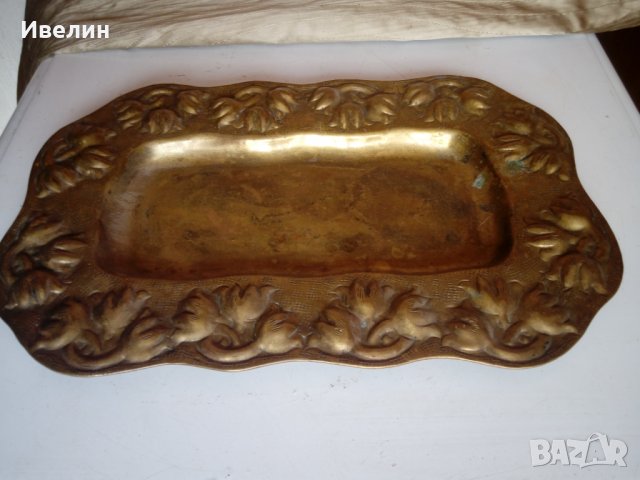 стара бронзова табла,поднос, снимка 3 - Антикварни и старинни предмети - 22826251