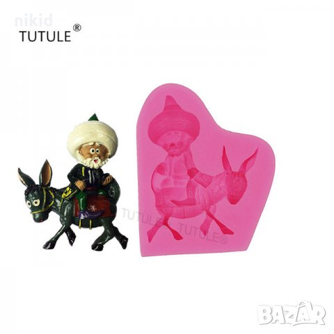 Дядо на магаре силиконов молд форма декорация украса фондан торта шоколад гипс