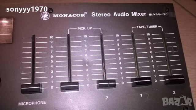 monacor stereo audio mixer sam-50 made in taiwan, снимка 10 - Ресийвъри, усилватели, смесителни пултове - 22006002