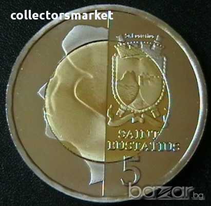 5 долара 2013, Сейнт Еустатиус, снимка 2 - Нумизматика и бонистика - 16341099
