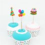 18 бр топер клечки за парти балони шапка торта за мъфини декорация кексчета торта рожден ден