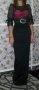 Дамска официална дълга черна рокля с дантела, снимка 1 - Рокли - 12794545