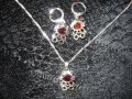 Сет - колие с висулка + обеци, снимка 2