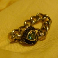 Стар оригинален сребърен пръстен за ръкавица, снимка 3 - Пръстени - 23553548