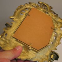 огледало бронзово 2бр свещник, снимка 3 - Антикварни и старинни предмети - 25173787