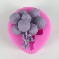 3D Връзка Балони балон силиконов молд форма декорация украса фондан торта мъфини гипс сапун, снимка 1 - Форми - 22131006