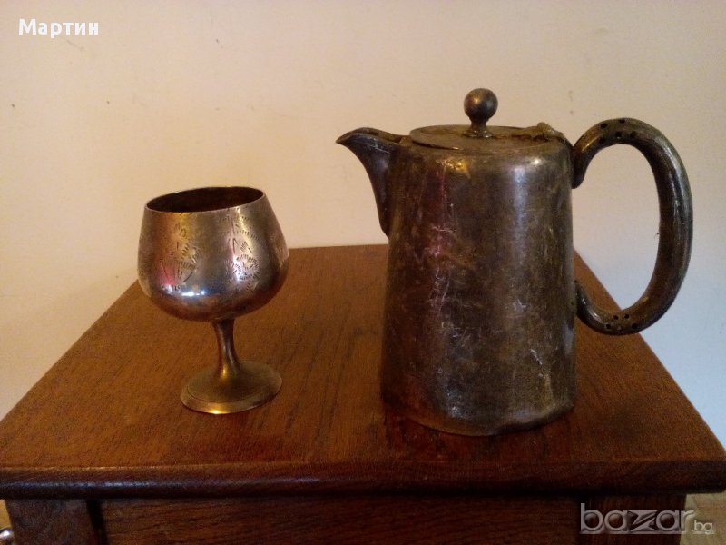 Стари масивни посребрени - Съдове - 2 бр ! (121236), снимка 1