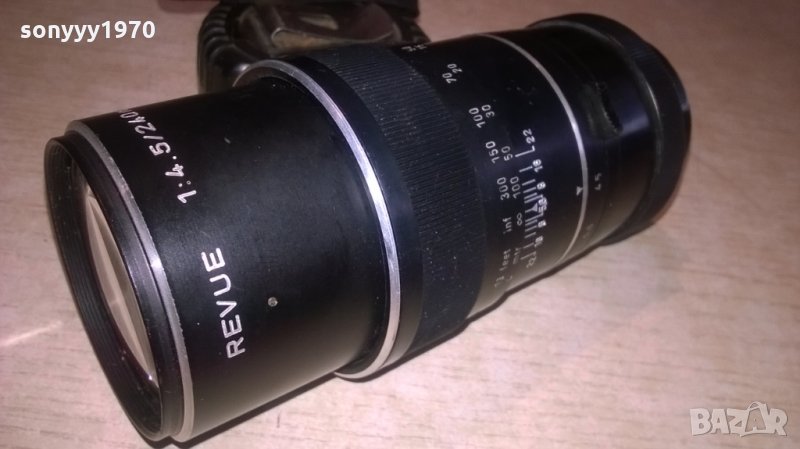 revue-lens made in w.germany-обектив 14см-внос швеицария, снимка 1