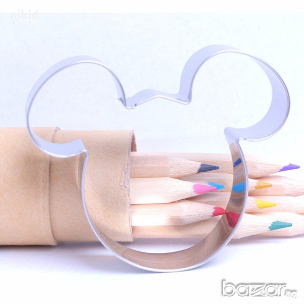 Глава резец Мики Маус метална форма резец за сладки бисквитки фондан украса, снимка 1