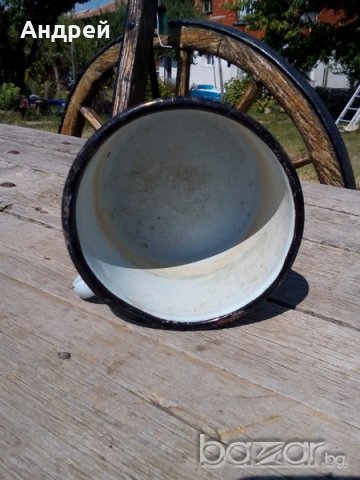 Емайлирано канче, снимка 5 - Антикварни и старинни предмети - 18968696