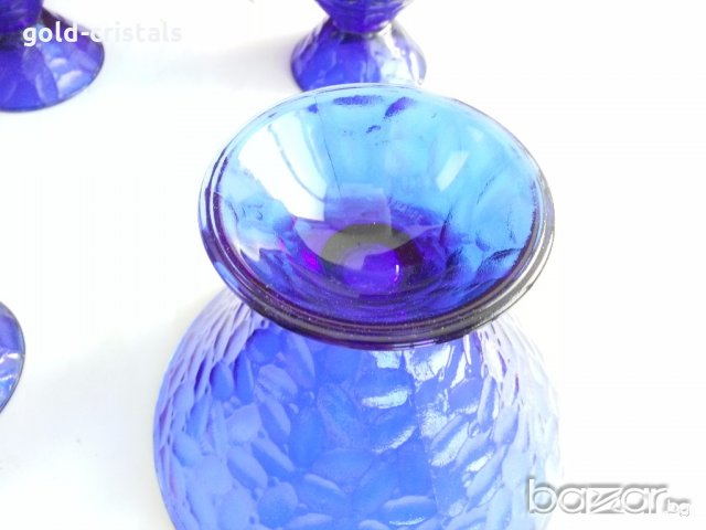 чаши купи кобалтово синьо стъкло, снимка 8 - Антикварни и старинни предмети - 20529394