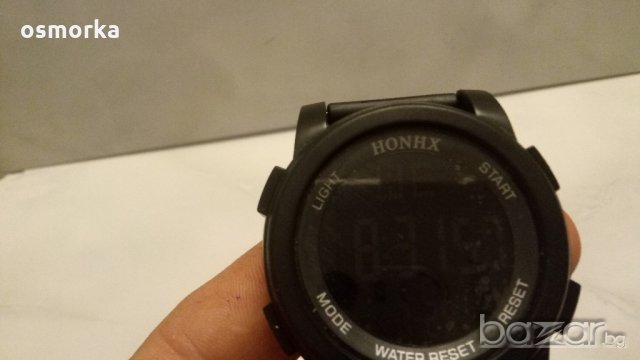 Honhx спортен часовник хронометър черен спорт фитнес туризъм, снимка 7 - Мъжки - 20594965