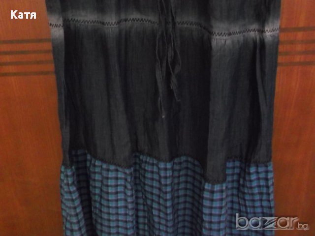 Намаление! Нова дълга дънкова рокля, размер L, снимка 9 - Рокли - 14946832