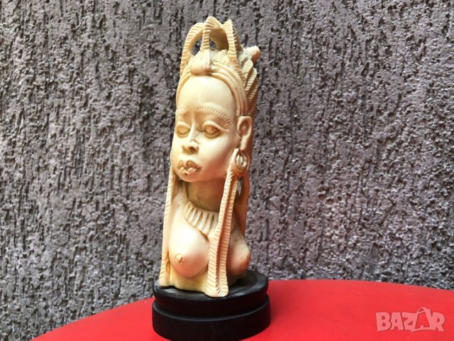 Слонова кост женски бюст, снимка 7 - Антикварни и старинни предмети - 13709103