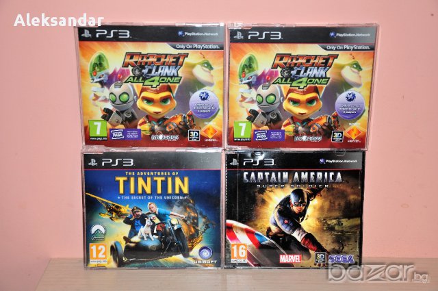 Нови ps3,Ratchet,Капитан Америка,Captain America,tit tin,рачет, снимка 1 - Игри за PlayStation - 16072180