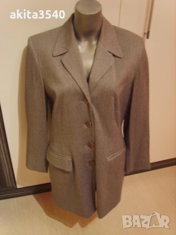 Сиво дълго сако