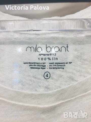 Ленена тениска MILA BRANT, снимка 4 - Тениски - 24862562