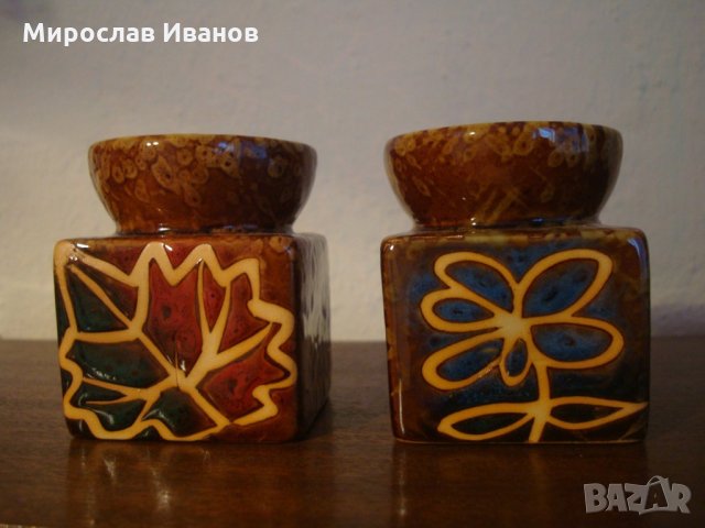 " Листа "- керамичен свещник от Италия, снимка 1 - Декорация за дома - 22259584