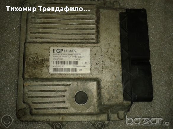 Ecu Fiat Punto 1.3 Jtd 55195817 Mjd6jf.p3, Mjd 6jf.p3 / Hw1bm Компютър за 1.3 мултиджет пунто 2005, снимка 2 - Части - 11653609