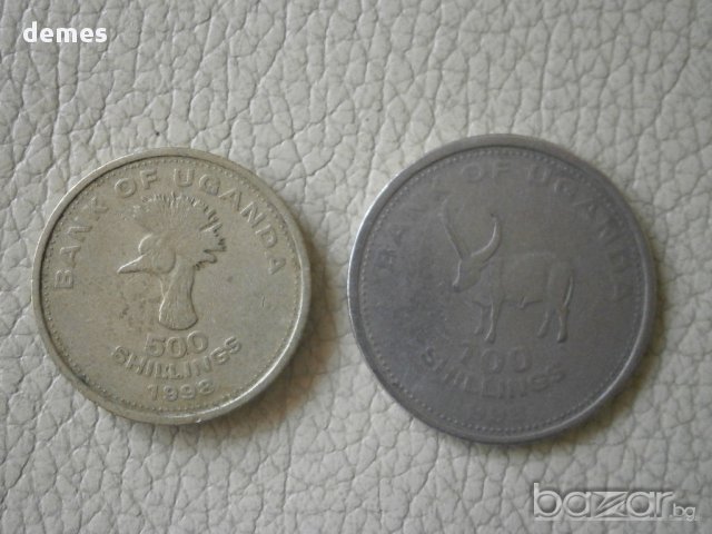 Уганда, сет 500 и 100 шилинга, 1998 год., снимка 3 - Нумизматика и бонистика - 8951670