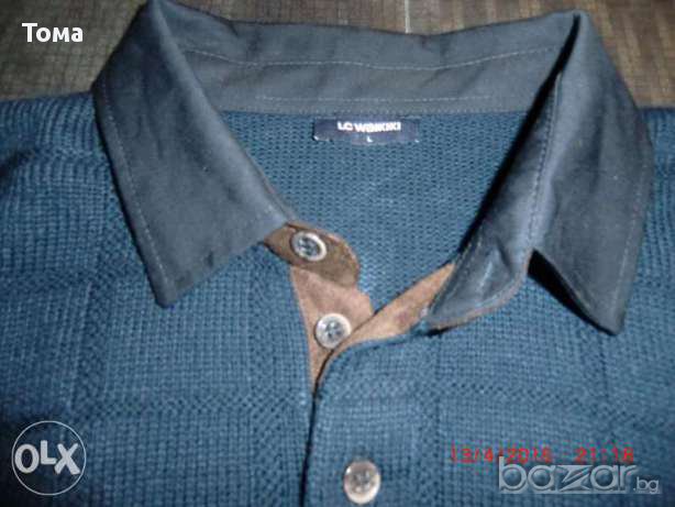Пуловер Waiikiki синьо с кафяво, снимка 4 - Пуловери - 13488052