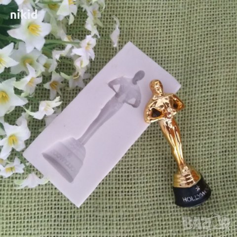 Оскар Медал за победа силиконов молд форма за украса торта с фондан шоколад, снимка 1 - Форми - 22432513