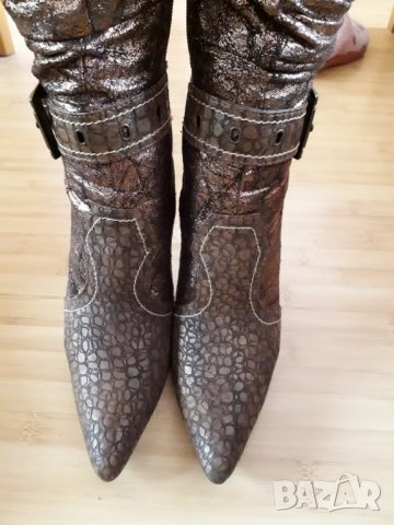 Дамски ботуши средно висок ток малък размер 35, снимка 8 - Дамски ботуши - 12015417