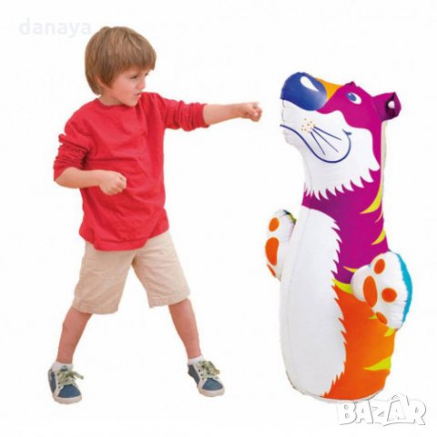 851 Детска надуваема боксова круша с основа Тигър и Делфин 98x44см, снимка 2 - Надуваеми играчки - 24935771