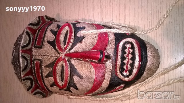 Красива африканска маска-33/16/9см-внос швеицария, снимка 10 - Антикварни и старинни предмети - 16093771