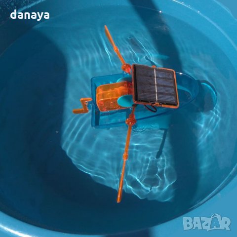 Детска соларна играчка лодка с гребла соларен конструктор Супер забавление за лятото, снимка 2 - Рисуване и оцветяване - 21496567