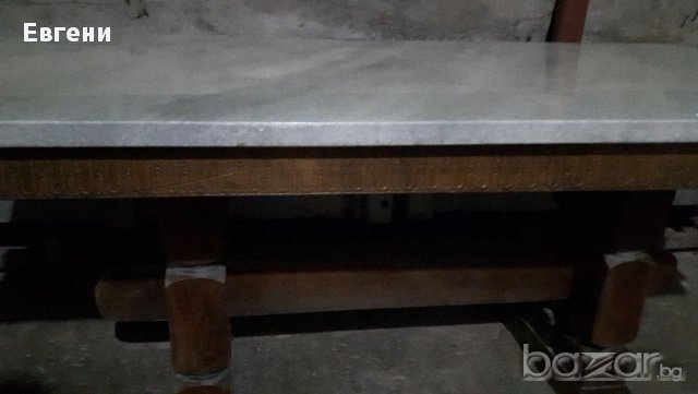 Маса масив със мраморен гранитен плот