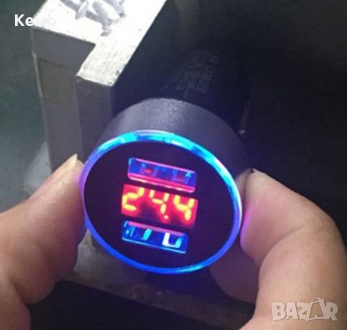 Двойно usb зарядно за кола с волтметър, снимка 11 - Аксесоари и консумативи - 23510762