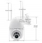 Водонепромокаема FULL HD 1080P PTZ 355° Моторизирана Камера WiFi Микрофон Карта Слот PIR Сензор Движ, снимка 12