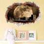 3d Луна Пълнолуние в стена стикер лепенка за стена таван мебел самозалепващ, снимка 1 - Декорация за дома - 23188243