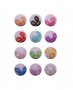 12 цвята камъчета/бижута елипса бонбон с хамелеонов ефект
