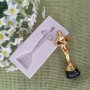 Оскар Медал за победа силиконов молд форма за украса торта с фондан шоколад, снимка 1 - Форми - 22432513