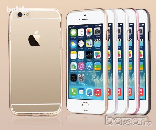 Луксозен Метален Bumper Usams Със Златен Кант За IPhone 6, снимка 1