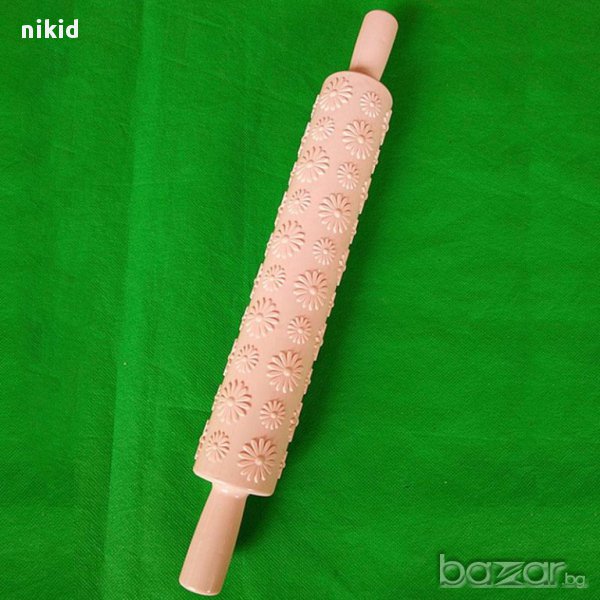 голяма релефна текстурна точилка маргаритки цветчета за фондан и др. моделиращи маси, снимка 1