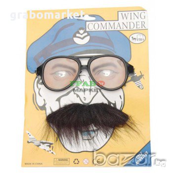 Комплект за парти - полицай. Комплектът включва: очила с очи и мустаци. , снимка 1