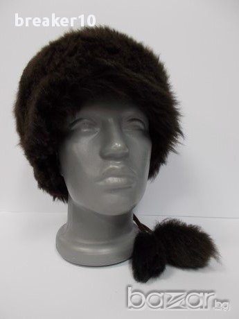 Дамска шапка-естествен овчи косъм, снимка 3 - Шапки - 12337996