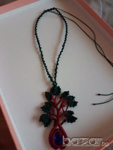 Колие дървото на живота ръчна изработка, снимка 2 - Колиета, медальони, синджири - 19874796