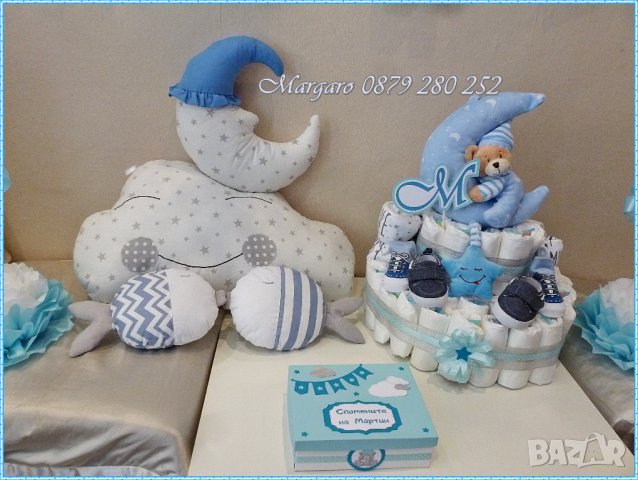 Украса и възглавнички за посрещане на бебе, снимка 2 - Декорация за дома - 21844214