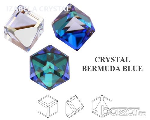 Обеци Сваровски ''cube'' Swarovski elements, снимка 7 - Обеци - 11284112