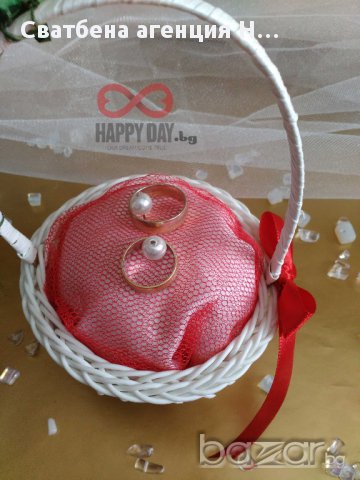 Сватбена кошничка за халки Ралица, снимка 2 - Сватбени аксесоари - 14811806